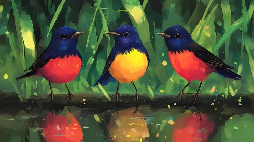 Vivid Avian Reflection