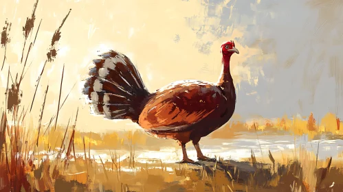 Painted Turkey in Natural Habitat