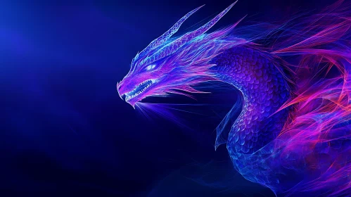 Violet and Cerulean Dragon Artwork