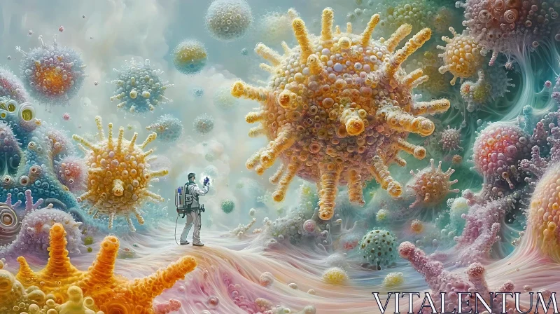 AI ART Microscopic World of Viruses