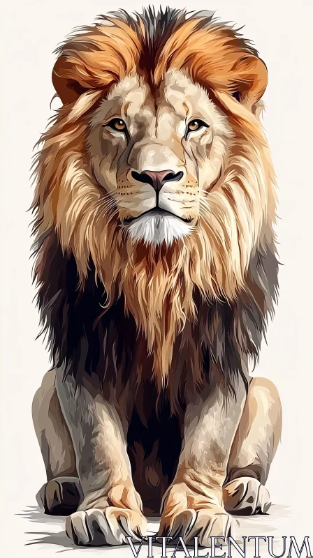 Regal Lion Artwork AI Image