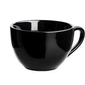 Minimalist Black Cup on White Background