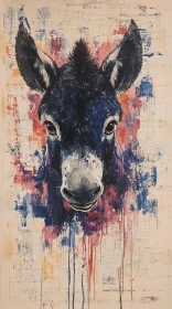 Vibrant Donkey Watercolor