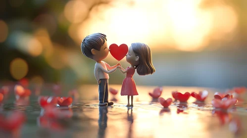 Figurines in Love: A Heartfelt Display