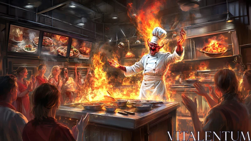 AI ART Hell's Kitchen: A Devilish Culinary Experience