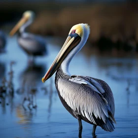 Seaside Pelican in Serene Waters