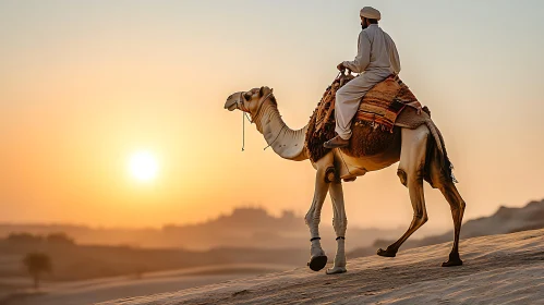 Desert Camel Sunset Journey