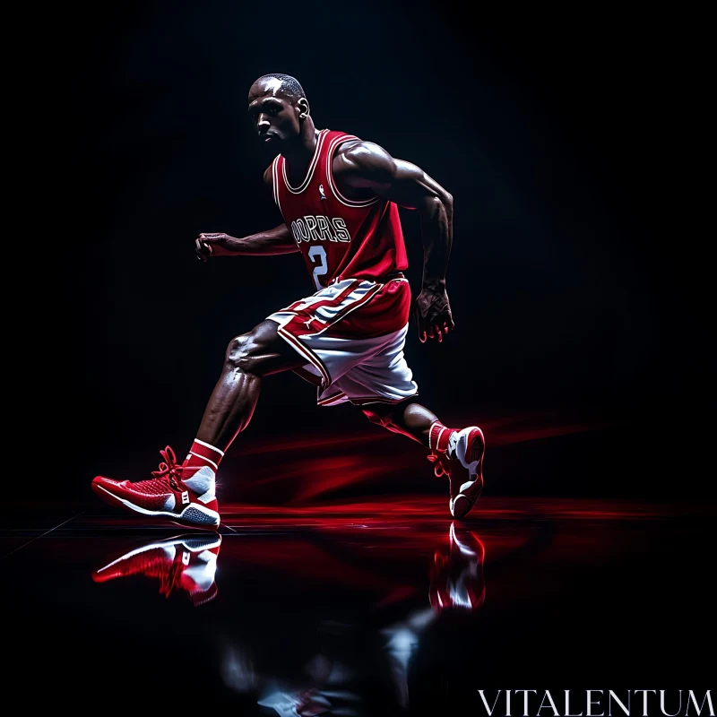 Basketball Player on the Move AI Image