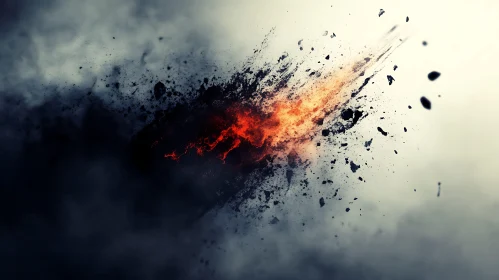 Dynamic Fire and Smoke Burst Art