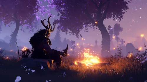 Forest Guardian at Twilight Campfire