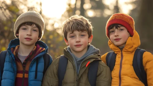 Kids on a walk