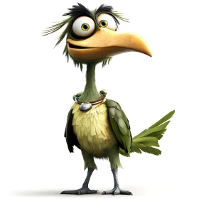 Goofy Bird Character Art