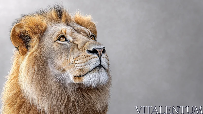 AI ART Regal Lion Gaze