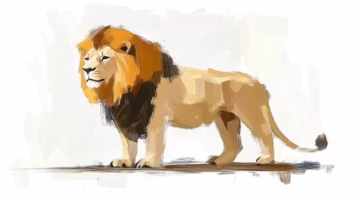 Regal Lion Illustration