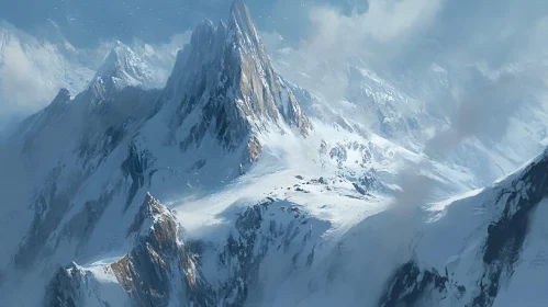 Majestic Winter Mountain Landscape