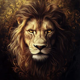 Lion with Golden Eyes