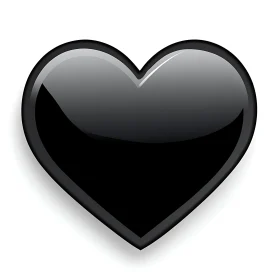 Modern Black Heart Artistic Design