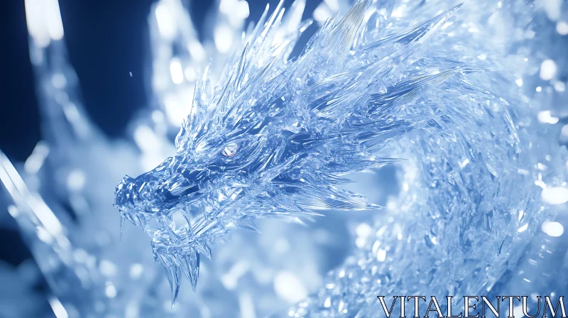 AI ART Crystalline Dragon of Ice and Legend