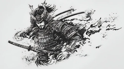 Monochrome Samurai Artwork