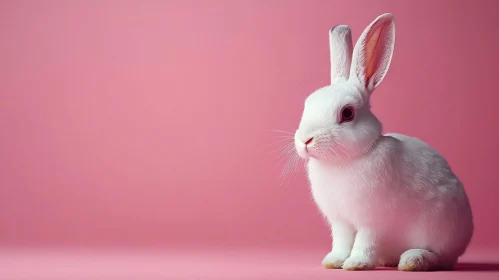 Gentle Rabbit on Pastel Canvas