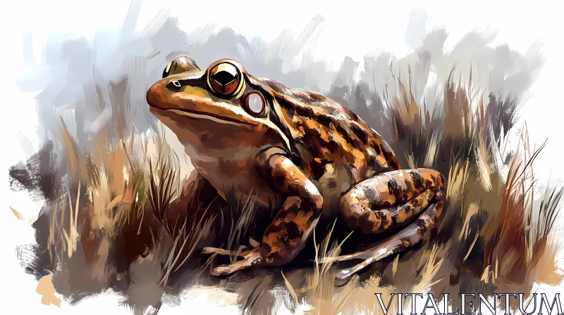 Lifelike Frog Artwork AI Image