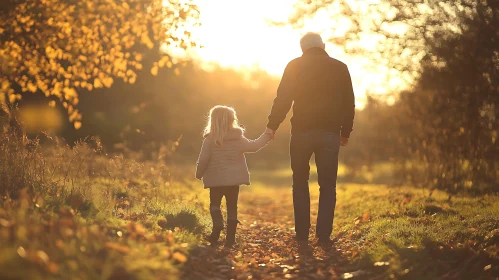 Golden Hour Stroll with Dad