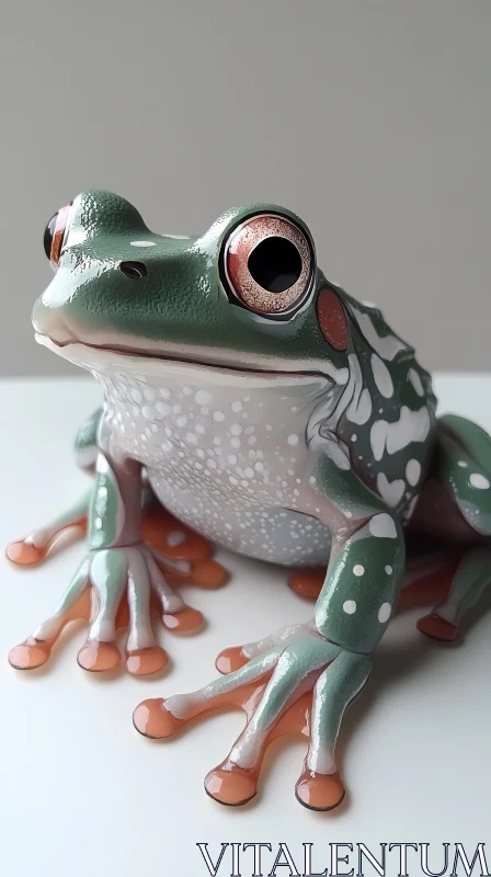 Frog Art Piece AI Image