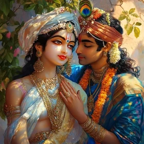 Radha Krishna in Traditional Attire