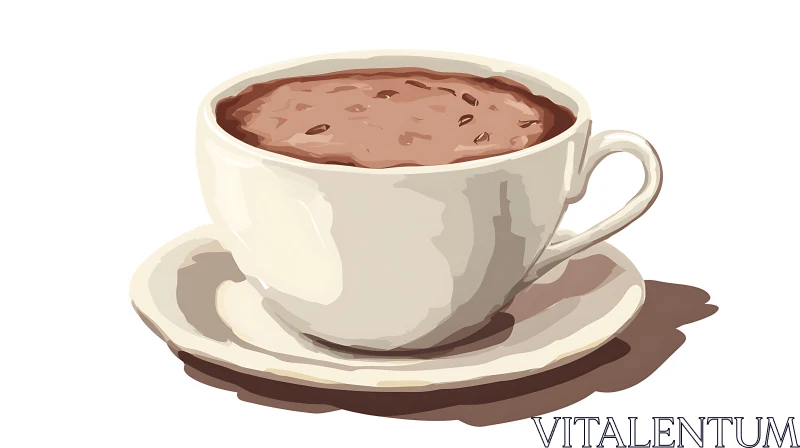 AI ART Hot Cocoa Beverage Close-Up