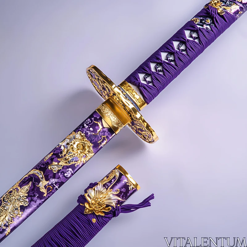 Ornate Katana with Intricate Details AI Image