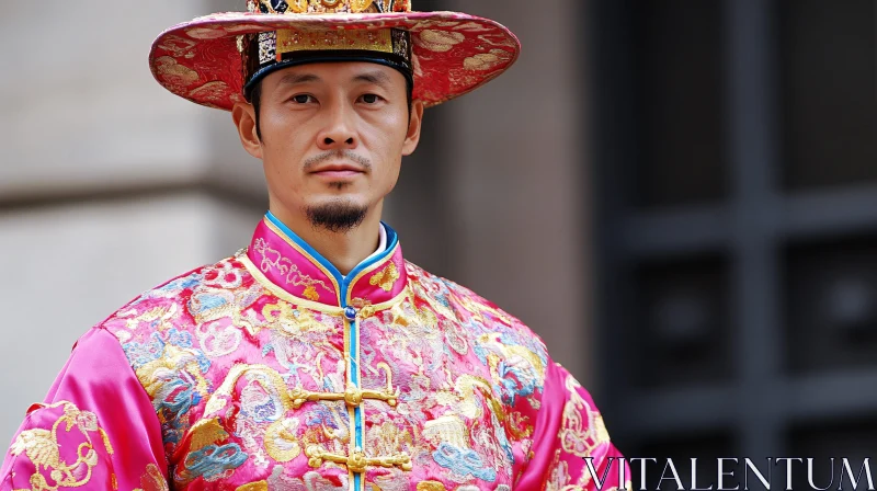 AI ART Portrait of Man in Embroidered Clothing