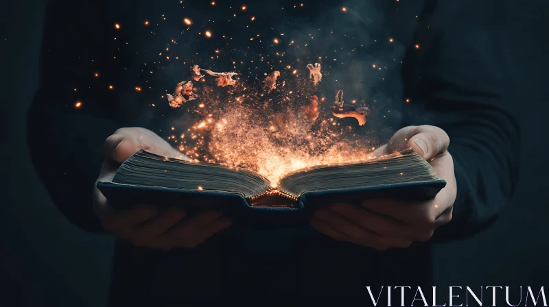 AI ART Mystical Book with Ethereal Light