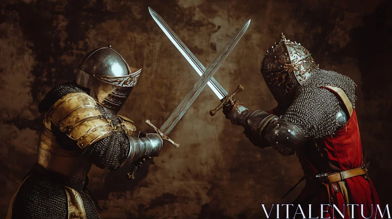 AI ART Medieval Knights Sword Fight