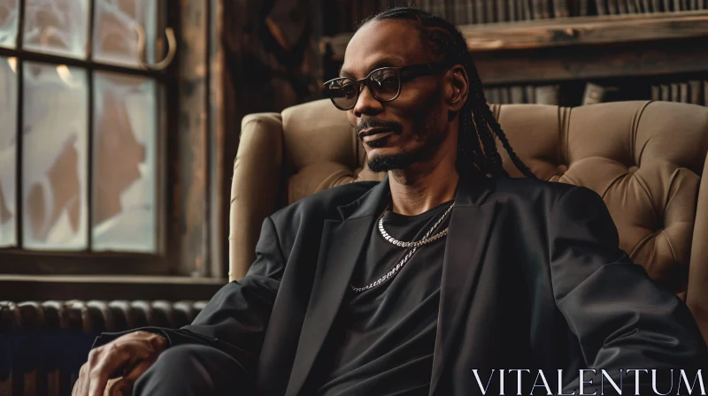 AI ART Snoop Dogg's Elegant Stylish Look