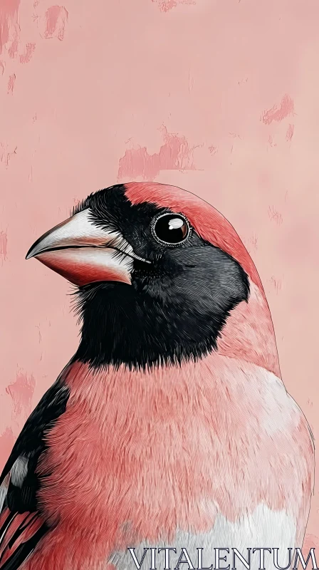 Bullfinch Illustration AI Image