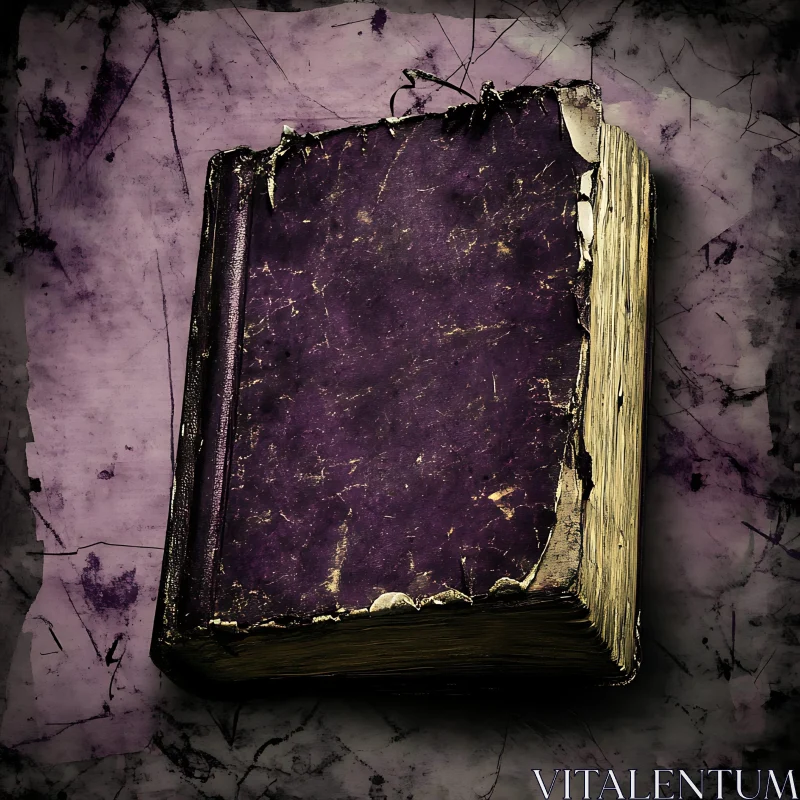 AI ART Vintage Book on Textured Background