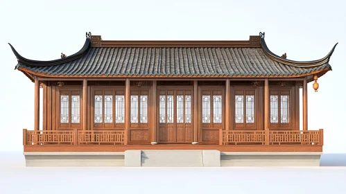 Traditional Asian Building with Ornate Roof