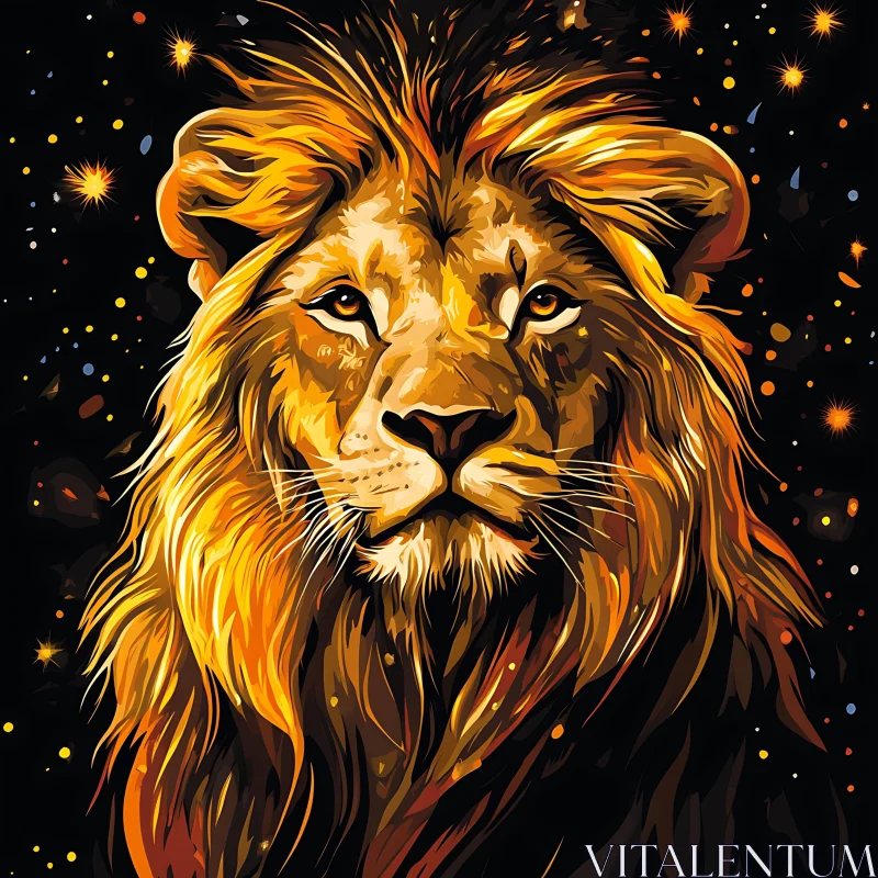 AI ART Regal Lion