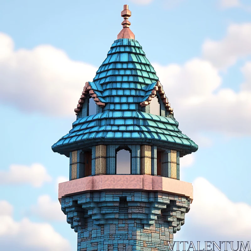 Whimsical Castle Tower AI Image