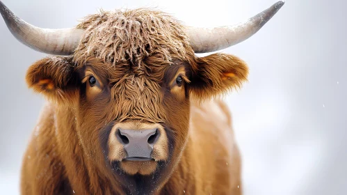 Highland Bull in Snow