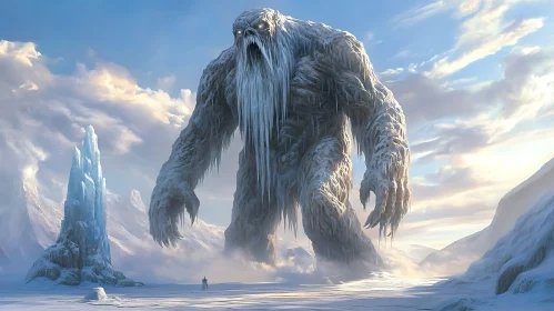 Icy Giant in Snowy Wilderness