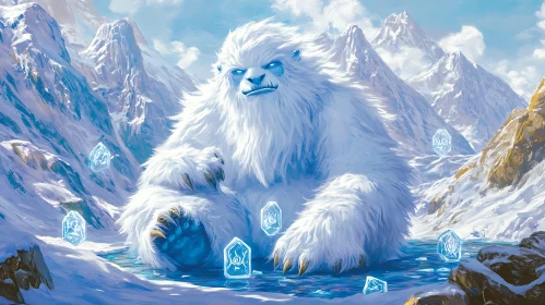 Mystical Yeti and Floating Crystals