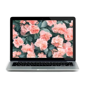 Floral Display on Laptop Screen