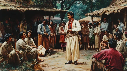 Earthy Village Scene