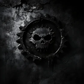 Dark Industrial Skull Icon