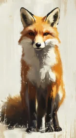 Fox in Digital Brushstrokes