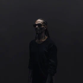 Snoop Dogg in a Dark and Moody Portrait