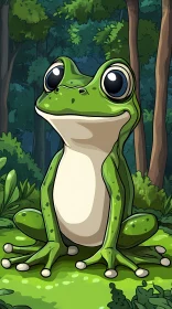 Whimsical Frog with Expressive Eyes