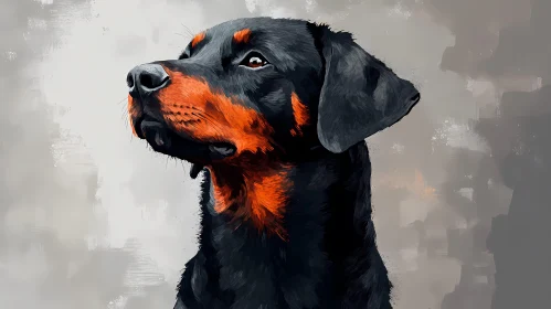 Vivid Rottweiler Painting