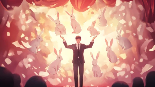 Mystical Rabbits: A Stage Magician's Dream